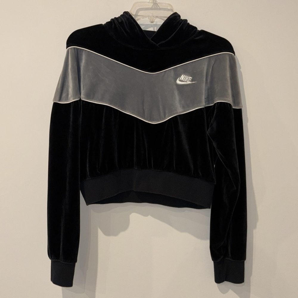 Y2K Nike‎ Velour Hoodie - Picture 2 of 5
